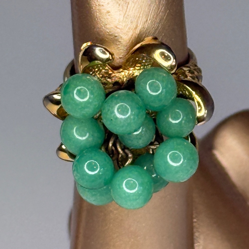 BOUCHER - Jade Cluster Ring - Vintage